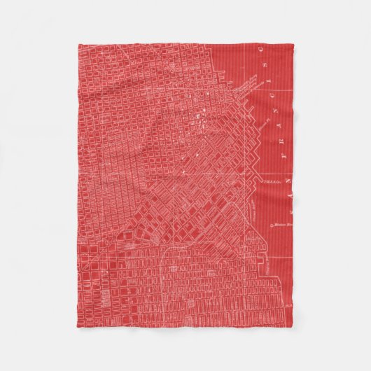 Grafische kaart van San Francisco Fleece Deken (Voorkant)