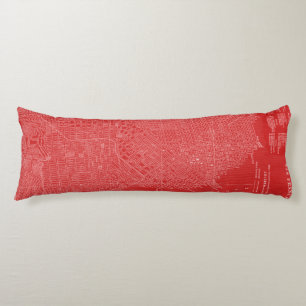 Grafische kaart van San Francisco Lichaamskussen