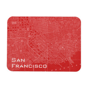 Grafische kaart van San Francisco Magneet