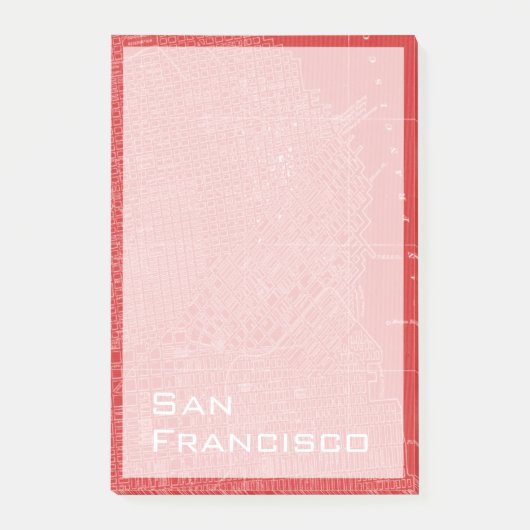 Grafische kaart van San Francisco Post-it® Notes (Voorkant)