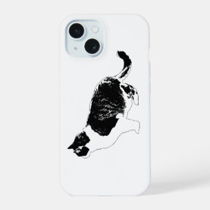 Grafische kat, zachte bescherming iPhone 15 hoesje