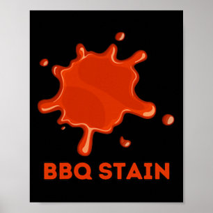 Grafische Kleurrijke BBQ Stain Art 1 Poster