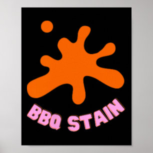 Grafische Kleurrijke BBQ Vlek Art Poster