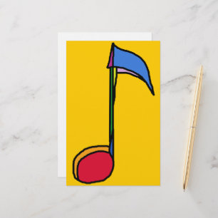 Grafische kleurrijke muziek notitie briefpapier