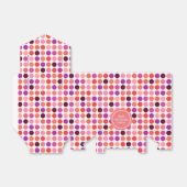 Grafische kleurrijke pokstippatroonmonogram bedankdoosjes (Uitgevouwen)