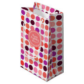 Grafische kleurrijke pokstippatroonmonogram klein cadeauzakje (Voorkant Gekanteld)