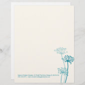 Grafische koeien van moderne bloem, peterselie pos custom briefhoofd (Voorkant / Achterkant)