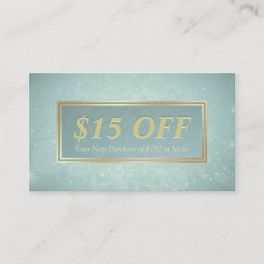 Grafische korting Coupon Makeup Beauty Salon Blue  (Voorkant)