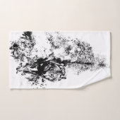 Grafische kunst Grijze Wolf Natuur in het wild lev Handdoek (Handdoek)