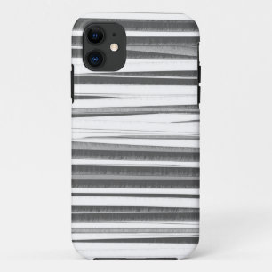 Grafische kunst met zwarte en witte strepen iPhone 11 hoesje