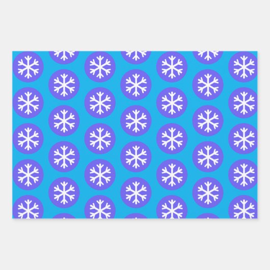 Grafische kunst Snowflake Dot Craft Wrapping Paper (Voorkant)