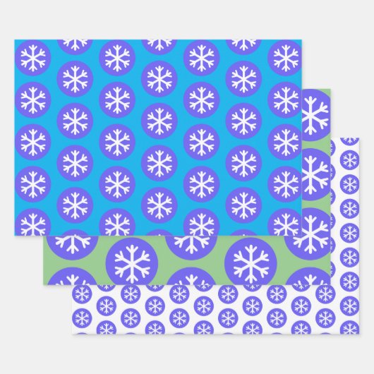 Grafische kunst Snowflake Dot Craft Wrapping Paper (Set)
