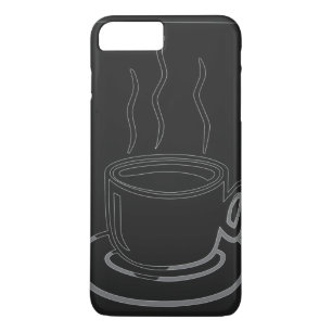Grafische kunst van de Koffiebeker iPhone 8 Plus / 7 Plus Hoesje