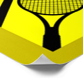 Grafische kunst van Tennis Player Poster (Hoek)