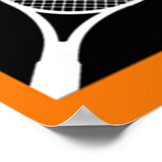 Grafische kunst van Tennis Player Poster (Hoek)