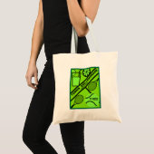 Grafische kunst van Tennis Player Tote Bag (Voorkant (product))