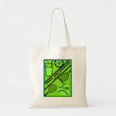 Grafische kunst van Tennis Player Tote Bag (Voorkant)