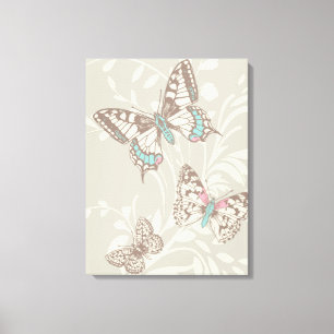 Grafische kunst vlinders en bloemendoek print