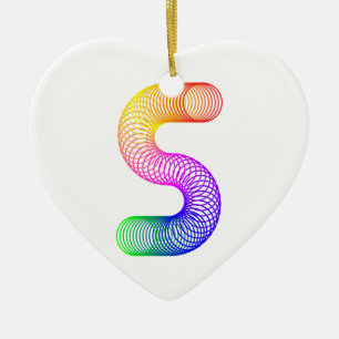 Grafische kunstletters S Keramisch Ornament