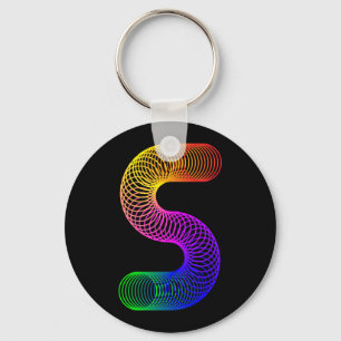 Grafische kunstletters S Sleutelhanger