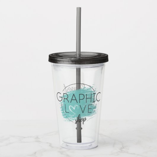 Grafische liefdeswinkel met Logo-merchandise Acryl Drinkbeker (Voorkant)