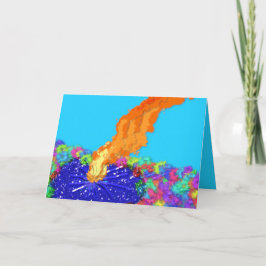 Grafische moderne ל״ג בעומר Lag B'Omer-kaart Bedankkaart