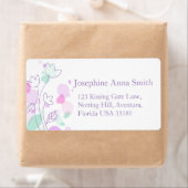 Grafische moderne bruiloft retour antwoord groot a etiket (Insitu)