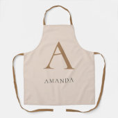 Grafische monogram professionele ADD JOUW NAAM Schort (Voorkant)