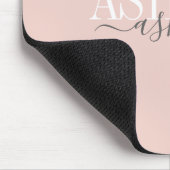 Grafische naam Monogram Blush roze grijze legant Muismat (Hoek)