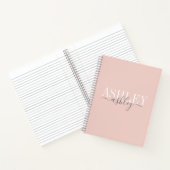 Grafische naam Monogram Blush roze grijze legant Notitieboek (Binnen)