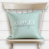 Grafische naam Monogram Neo Mint Gray Elegant