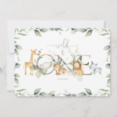 Grafische Oerwoud dieren groen 1e verjaardag Wilde Kaart (Achterkant)