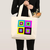 Grafische ontwerper CMYK Monogram Grote Tote Bag (Voorkant (product))