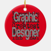 Grafische ontwerper Extraordinaire Keramisch Ornament (Achterkant)