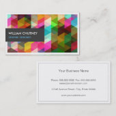 Grafische ontwerper Modern kleurrijk Abstract patr Visitekaartje (Voorkant / Achterkant)