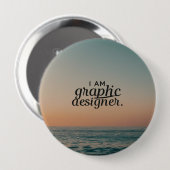 Grafische ontwerper ronde button 4,0 cm (Voorkant /achterkant)