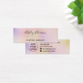 Grafische paardschoeisel met holografische koele b mini visitekaartjes (Bureau)