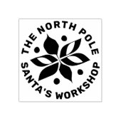 Grafische Poinsettia Rubberstempel (Afrduk)