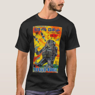  grafische raketrobot Japanse robot oude T T-shirt
