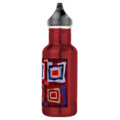 GRAFISCHE RODE QUILT BLOKKEN WATERFLES  (Rechts)