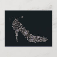 Grafische schoen ~ Briefkaart / Uitnodiging / RSVP