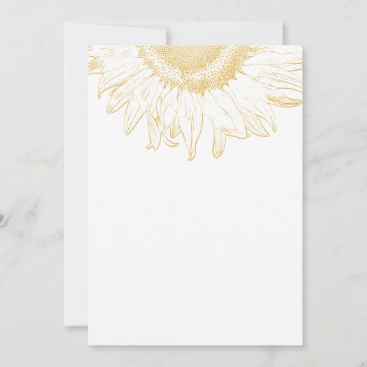 Grafische soonbloem Uitnodiging (Achterkant)