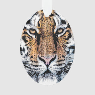 Grafische stijl Tiger Portret Ornament