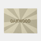 Grafische stralen elke kleur elke naam deurmat (Voorkant)