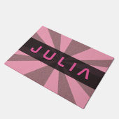 Grafische stralen elke kleur elke naam deurmat (Schuin)