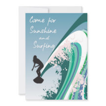 Grafische surfer op Wave Sunshine en Surfparty