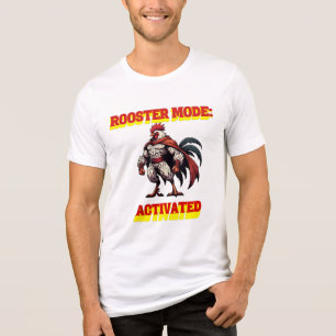 Grafische T-shirt 'Rooster Mode Activated'