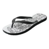 Grafische tekening van de motor van de auto teenslippers (Schuin)