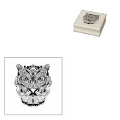 Grafische tijger 	rubberstempel (Gestempeld)