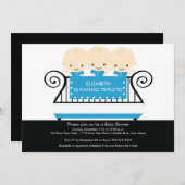 Grafische TRIPLETTEN in het Uitnodigingsblauw van Kaart (Voorkant / Achterkant)